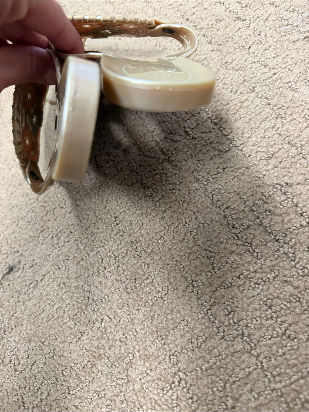Jack Rogers Champagne Metallic Leather Thong Sandals